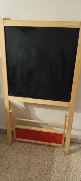Pizarra Ikea Madera Negra y blanca