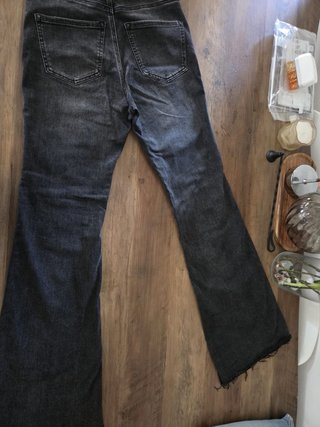 Pantalón Stradivarius Talla 36 Negro Flare