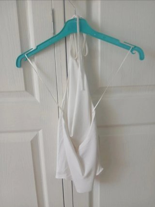 Top Halter Satén Zara Blanco