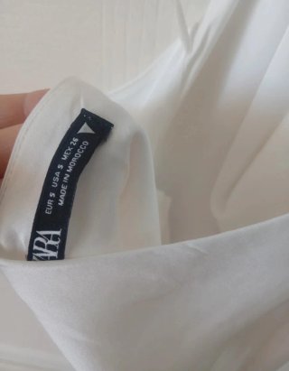 Top Halter Satén Zara Blanco