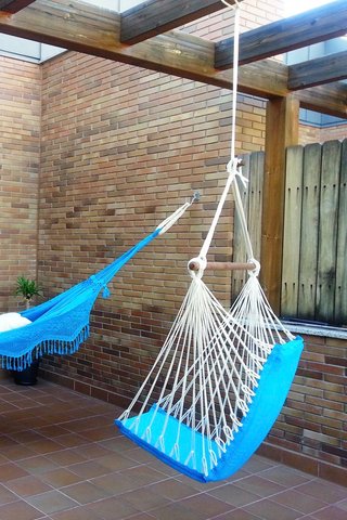 Silla Hamaca Turquesa con Cojín