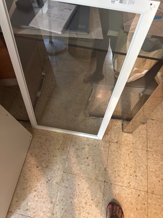 Armario blanco 2,36m con cristaleras como nuevo