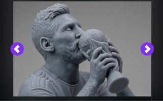 Busto 3D lionel Messi  fifa 25cm