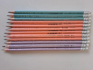 12 Matite con gomma colori pastello Maped