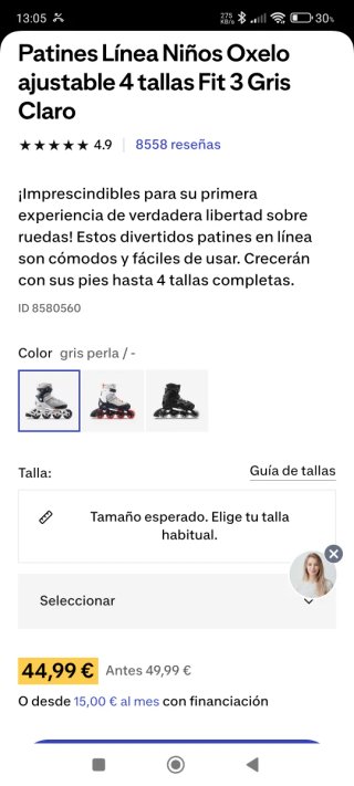 Patines niña Oxelo Talla 29-32