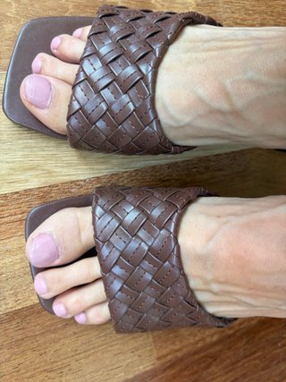 Sandalias Mango Marrones Tejidas Talla 37 como nue