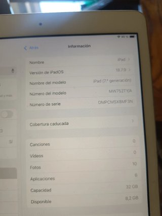 iPad 7ª Gen 32GB WiFi Gris Espacial