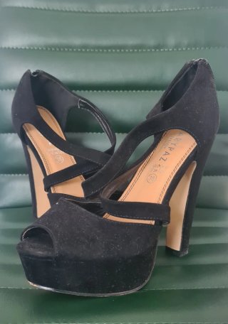 Zapato Tacón Fiesta Marypaz Negro Talla 38