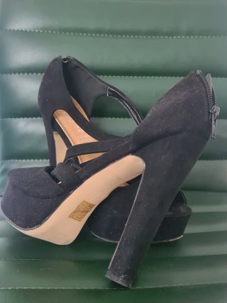 Zapato Tacón Fiesta Marypaz Negro Talla 38