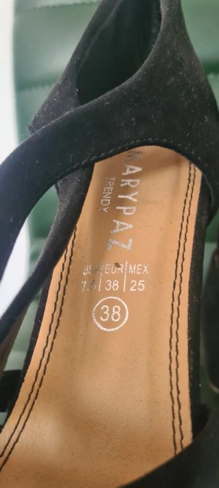 Zapato Tacón Fiesta Marypaz Negro Talla 38