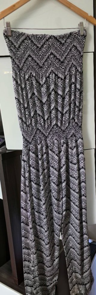 Mono sin tirantes estampado zigzag