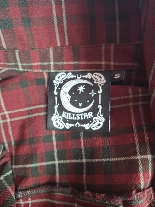 Chaqueta Killstar cuadros roja mujer