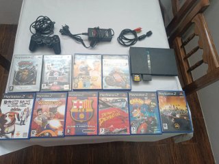Consola PS2 Slim + 9 Juegos