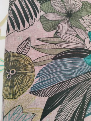 Tela loneta diseño tropical 149x201 cm