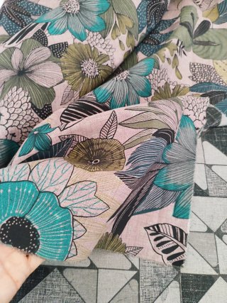 Tela loneta diseño tropical 149x201 cm