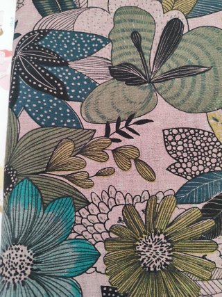 Tela loneta diseño tropical 149x201 cm