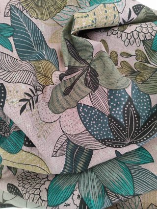 Tela loneta diseño tropical 149x201 cm