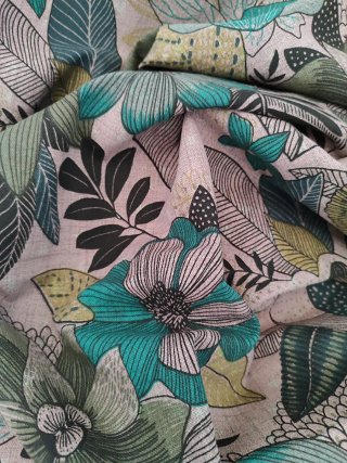 Tela loneta diseño tropical 149x201 cm