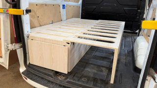 Módulo Cama extraible Camper Furgoneta Madera NEW