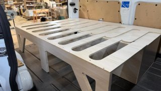 Módulo Cama extraible Camper Furgoneta Madera NEW