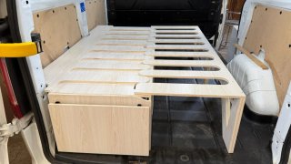 Módulo Cama extraible Camper Furgoneta Madera NEW