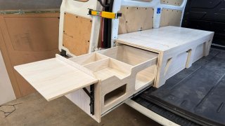 Módulo Cama extraible Camper Furgoneta Madera NEW