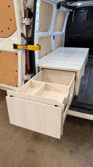 Módulo Cama extraible Camper Furgoneta Madera NEW