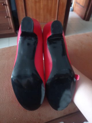 Zapatos flamenca rojos con tacón NUEVOS