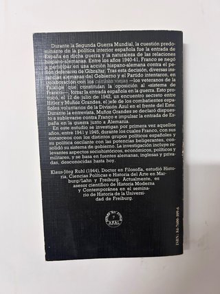 Franco, Falange y III Reich (España sin espejo)...