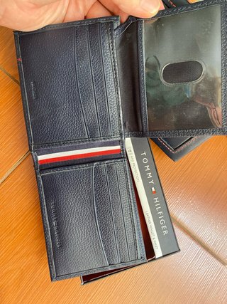 Cartera Tommy Hilfiger Azul Piel RFID