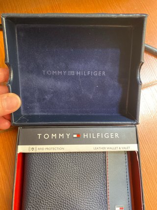 Cartera Tommy Hilfiger Azul Piel RFID