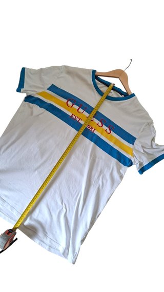 T-Shirt Guess Vintage Y2K Bianca Azzurra Rossa  XL