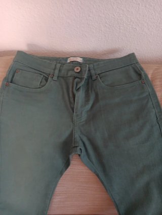 Pantalón vaquero verde mujer Denim
