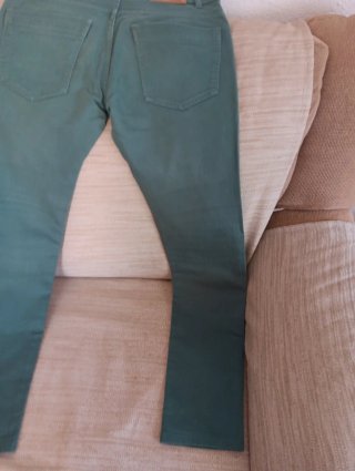 Pantalón vaquero verde mujer Denim