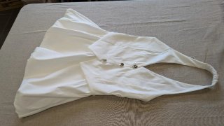 Vestidazo mini Zara Talla M Blanco falda globo