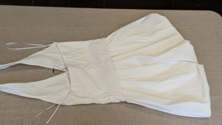 Vestidazo mini Zara Talla M Blanco falda globo