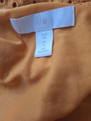 Top traforato color senape tg XS H&M