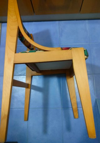 Conjunto 4 Sillas de madera haya tapizadas flores