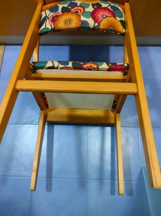 Conjunto 4 Sillas de madera haya tapizadas flores