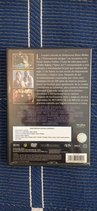 DVD El Retorno de las Brujas Walt Disney Pictures