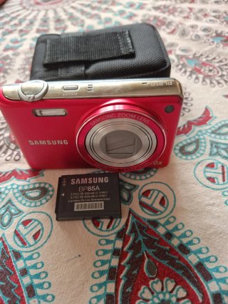 Samsung PL210 Cámara Digital Roja + Batería