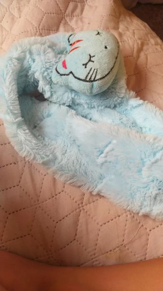Bufanda infantil gato azul