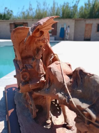 Escultura inusual Giuseppe Armani Terracota vintag