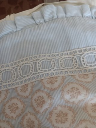 Colchoneta silla paseo azul y beige