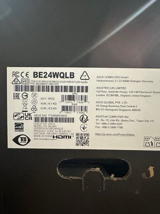 Monitor ASUS BE24WQLB 24,1” IPS WUXGA