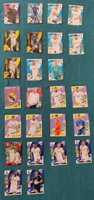 Cartas fútbol Real Madrid 5€/lote