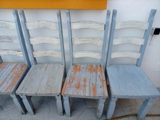 Lote de 6 Sillas Madera para Restaurar
