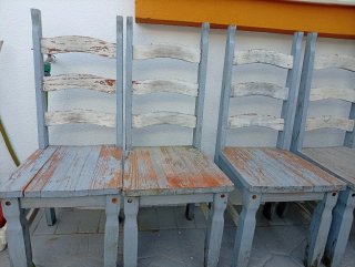 Lote de 6 Sillas Madera para Restaurar