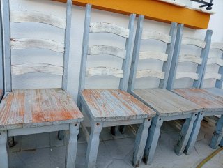 Lote de 6 Sillas Madera para Restaurar