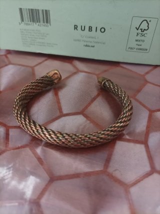Pulsera Rubio trenzada oro y rosa